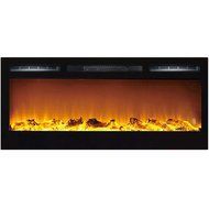 Madison 36 Inch Logs Recessed Wall Mounted Electric Fireplace N2