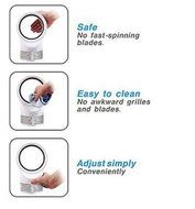 Portable Air Conditioner Table mini bladeless fan With Adapter Gift-Color Random (Black) N9