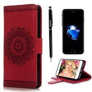 iPhone 7 Case (4.7 inch) - Wallet Folio Flip Embossed Totem PU Leather Case with Stand Card Slots and Slim Fit... N26