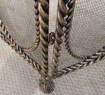 Iron Rope Entwined Firescreen | Tassel Twisted Metal Fireplace Screen