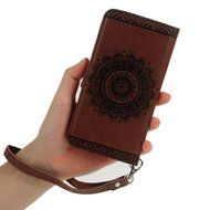 iPhone 7 Case (4.7 inch) - Wallet Folio Flip Embossed Totem PU Leather Case with Stand Card Slots and Slim Fit... N31