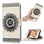 iPhone 7 Case (4.7 inch) - Wallet Folio Flip Embossed Totem PU Leather Case with Stand Card Slots and Slim Fit... N37