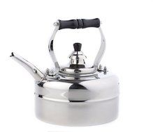 3 Qt Whistling Tea Kettle Stovetop Compatible: Gas Electric Glass; Stainless Steel, Silver