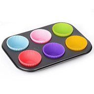 Cupcake Pan Silicone Round Muffin Chocolate Cupcake Liner Baking 12pcs Cup Molds N2