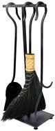 Ironhaus Hand Forged Fireplace Tool Set in Natural Finish, Original Design, 7" L x 24" H x 10" W, Black