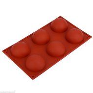 Lariy 6 Even Large Domed DIY Silicone Cake Soap Jelly Pudding Chocolate Mold N4