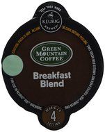 Green Mountain Breakfast Blend Coffee Keurig Vue Portion Pack N3