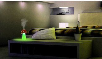 Ultrasonic Cool Mist Humidifier,BENKS Mushroom Humidifier 200ml for skin moisturizing,stealth mask with No Noise... N4