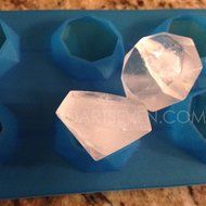 Fancy Diamond Ice Mold - Ice Tray - Cup Cake Topper - Soap - Wax &ndash; (6 Per Tray) Flexible Silicone Molds for Easy... N4