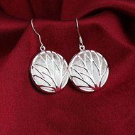 Elegant Silver Plated Women Retro Round Hook Dangle Drop Earrings Jewelry GIft