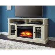 White Whalen Remote Control Barston Fireplace Media Console For TV's Up To 70" N5