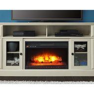 White Whalen Remote Control Barston Fireplace Media Console For TV's Up To 70" N6
