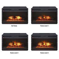 White Whalen Remote Control Barston Fireplace Media Console For TV's Up To 70" N7