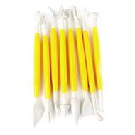 DUFUSTORE 8 Pcs Flower Sugarcraft Fondant Cake Decorating Modelling kit -Yellow N2