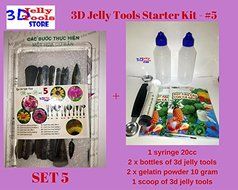 3D Jelly Tools Starter Kit - Type 5 - 3D Gelatin Art Tools - 10 pcs/set