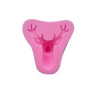 HUAL 3D Stag&#039;s Head Mold Christmas Deer Silicone Mould Fondant Cake Decorating Mold elk Mold