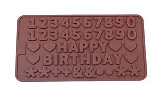 Happy Birthday Shape Silicone Cake Mold Diy Ice Lattice Dies Chocolate Moulds Cake Baking Tools