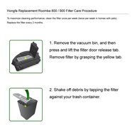 Hongfa Irobot Roomba Replacement Filter Roomba Hepa Filter and 3 Armed Side Brush for Roomba 800 Series Replenishment... N2