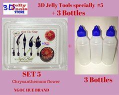 3D Jelly Tools specially-Type 5-Chrysanthemum flower and 3 Bottle