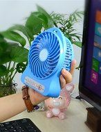 LBLI The new portable three mini USB charging 18650 lithium battery fan , blue JIAJU-YONGPING #0636 N2