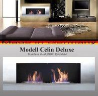 Gel + Ethanol Fire-Places Bio- Ethanol And Fire Gel Fireplace Model Celin Deluxe Silver N5