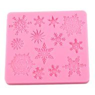 YIJIA Snowflake Silicone Fondant Cake Lace Decoration Mould Sugar Craft Icing Gum Paste Impressions Molds pack...