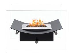 Verona - Ventless Tabletop Bio Ethanol Fireplace, Portable Fireplace (Black) N13