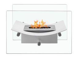 Verona - Ventless Tabletop Bio Ethanol Fireplace, Portable Fireplace (Black) N16