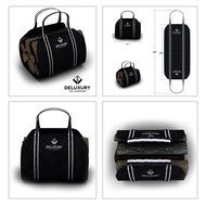 Firewood Carrier - Deluxury Fireplace Accessories: Durable Canvas Handler, Log Tote and Carrying Bag - Premium... N3