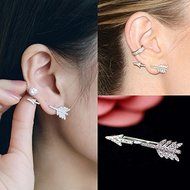 Creative 1PC Bow Arrow Crystal Ear Stud Women&#039;s Fashion Earrings Jewelry Gift N4