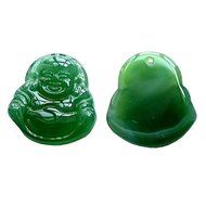 Chinese Culture /Green Jade / Lucky God Green Rune Carving Pendant (Set4)