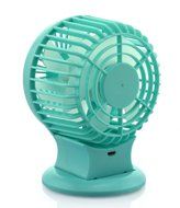 Welltop&reg; Upgraded Portable Rechargeable Electric Personal Fans USB Powered 2-modes Speed Adjustable Double Blades...