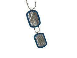 Storite Fashion "Adidas" Square Sky Blue Frame Locket/Nackless Metal Finish