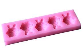 1pcs 3d Carton Animal Shape Silicone Lace Mold Cake Tools, Fondant Bakeware Decorating, Candy, Cookie, Jelly Tools N3