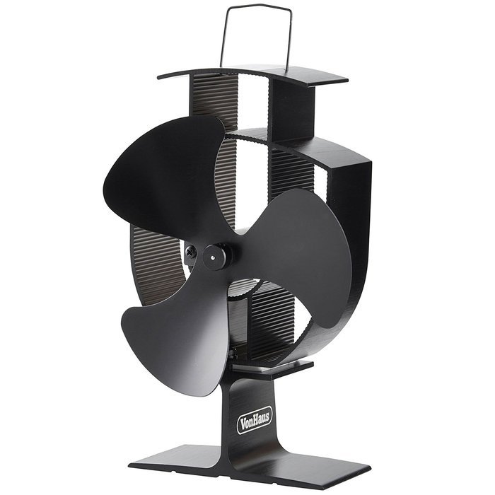 VonHaus Wood Stove Eco Fan - Heat Powered Ultra Quiet Triple Blade Fireplace Blower Fan for Efficient Heat Distribution... N9