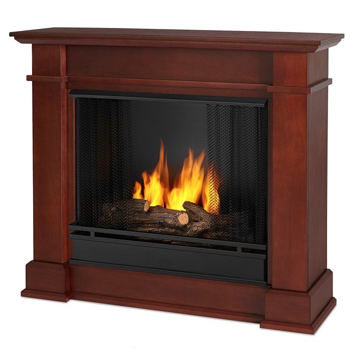 Real Flame Devin Ventless Gel Fireplace Dark Espresso N2