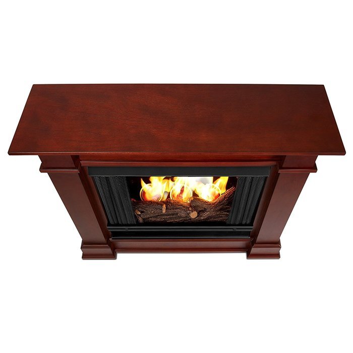Real Flame Devin Ventless Gel Fireplace Dark Espresso N3
