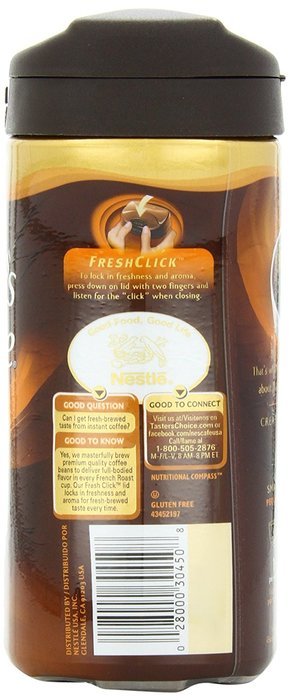 Nescafe Taster's Choice French Roast Instant Coffee, 7-Ounce Canisters (Pack of 3) N5