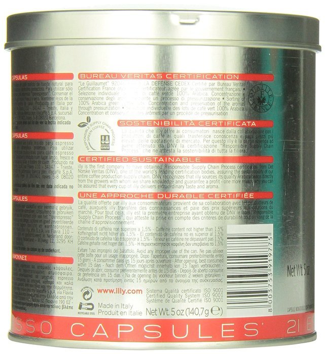 illy iperEspresso Capsules Medium Roasted Coffee, 5-Ounce, 21-Count Capsules N6