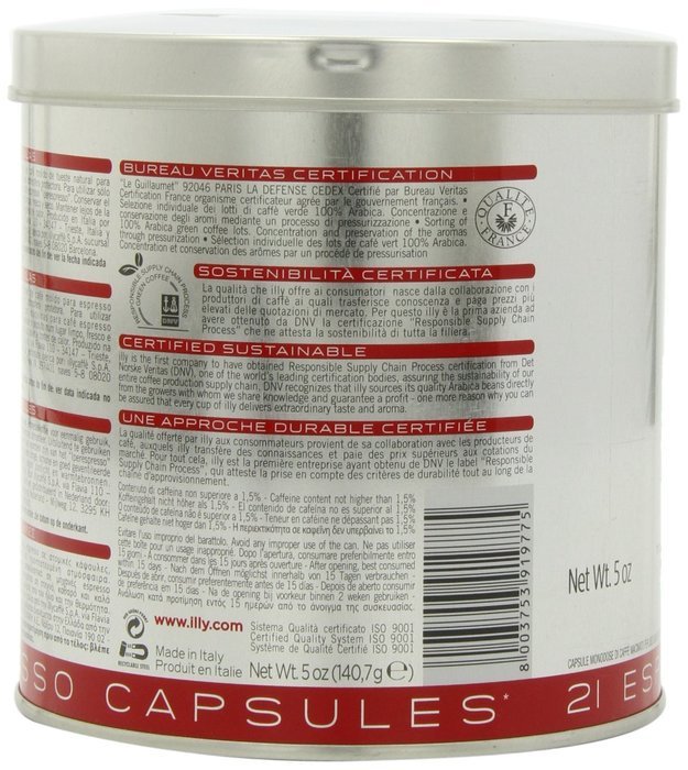 illy iperEspresso Capsules Medium Roasted Coffee, 5-Ounce, 21-Count Capsules N7
