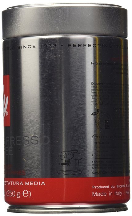 illy Caffe Normale Fine Grind (Medium Roast, Red Band) 8.8 coffee cans (Pack of 6) N3