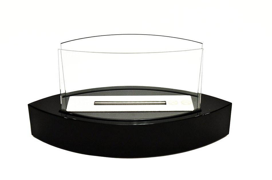 Chic Fireplaces- Luxury Concord Black Table Top Ventless Bio Ethanol Fireplace Indoor / Outdoor N5