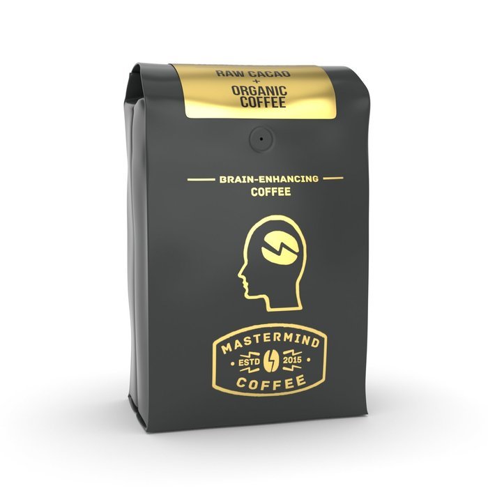 Cacao Bliss Brain Enhancing Nootropic Coffee, 100% Ground Organic Coffee Blended with Raw Cacao (Chocolate) for... N4