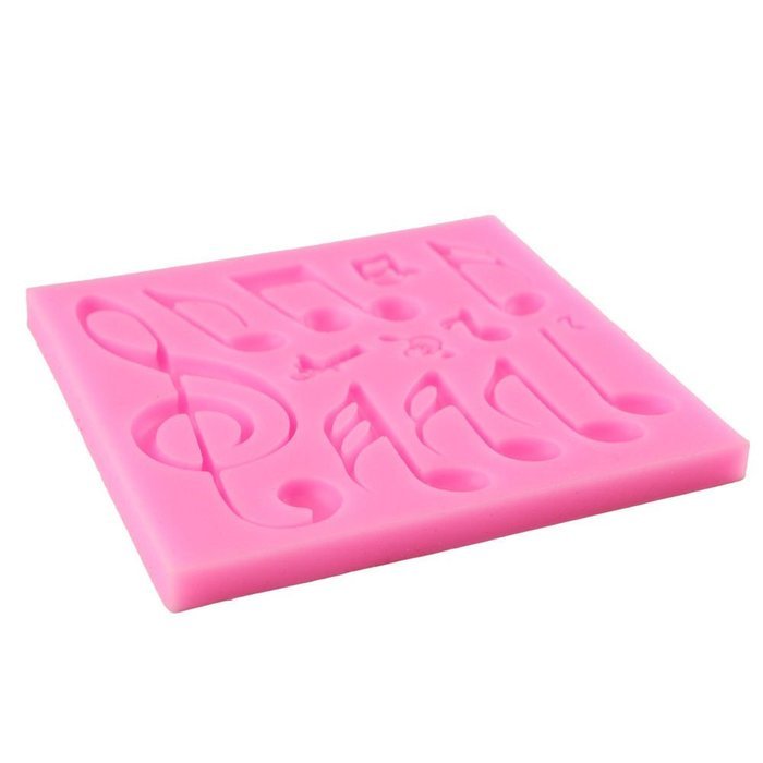 Lariy 1PC Silicone Musical Note Trays Chocolate Mold Cake Fondant Decorating Tools N4