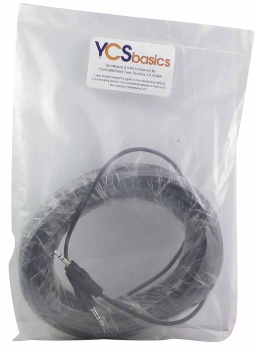YCS Basics 50 Foot 3.5mm Male to Male Stereo Audio Cable Headphone / Phone / MP3 Cable- For Your Car AUX Port,... N9