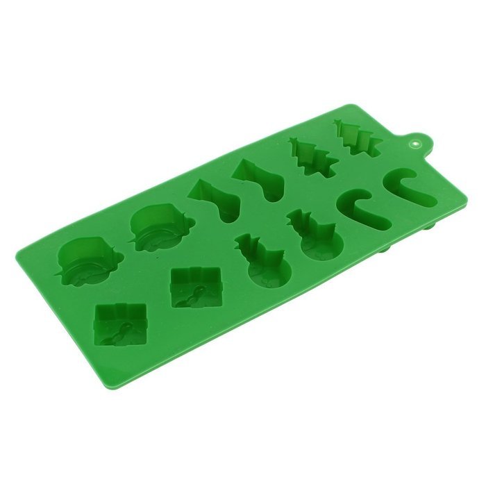 Christmas Stocking Shape Silicone Chocolate Cake Mould Ice Tray Mold N3