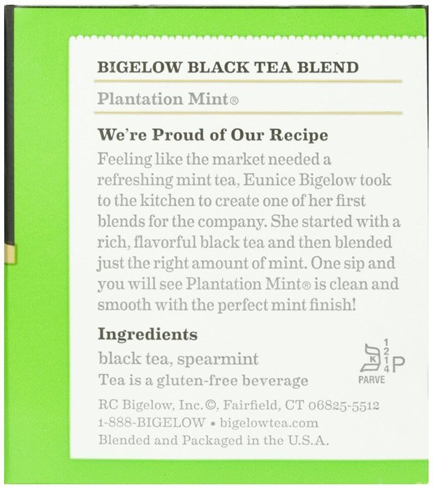 Bigelow Plantation Mint Tea Bags - 20 ct