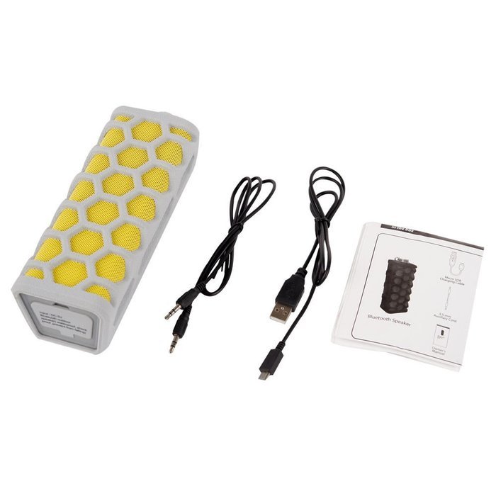Bluetooth, Waterproof Indoor/ Outdoor Wireless Bluetooth Speakers, Built-In Microphone (Yellow/Gray) Rechargeable... N3