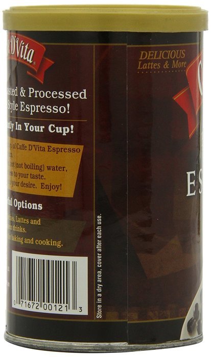 Caffe D'Vita Imported Instant Espresso, 3 Ounce Canister N4