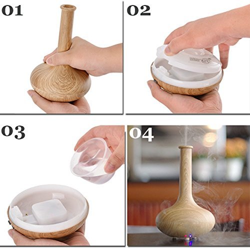 Viment New Fashion Electric Aromatherapy Essential oil Aroma Ultrasonic Diffuser Cool Mist Humidifier Wood with... N2